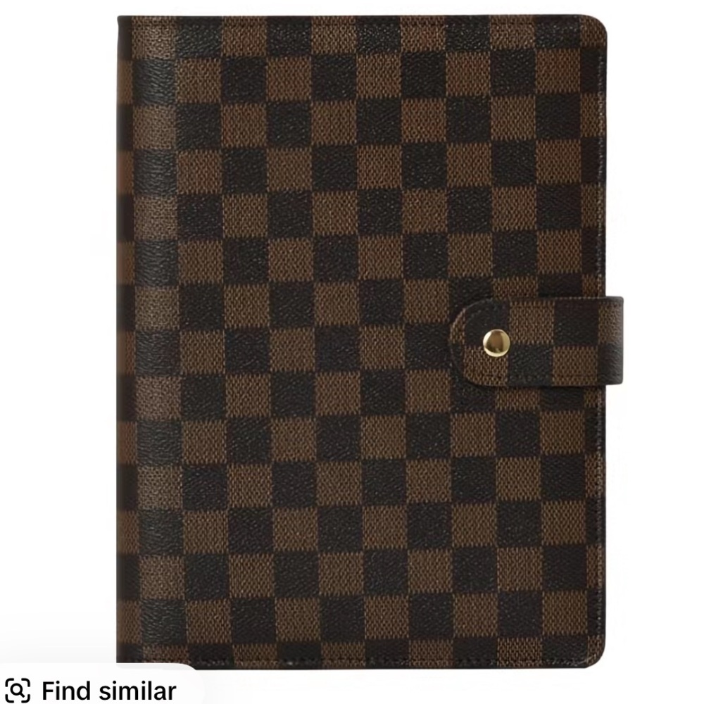 A5 checkered 6-ring binder planner